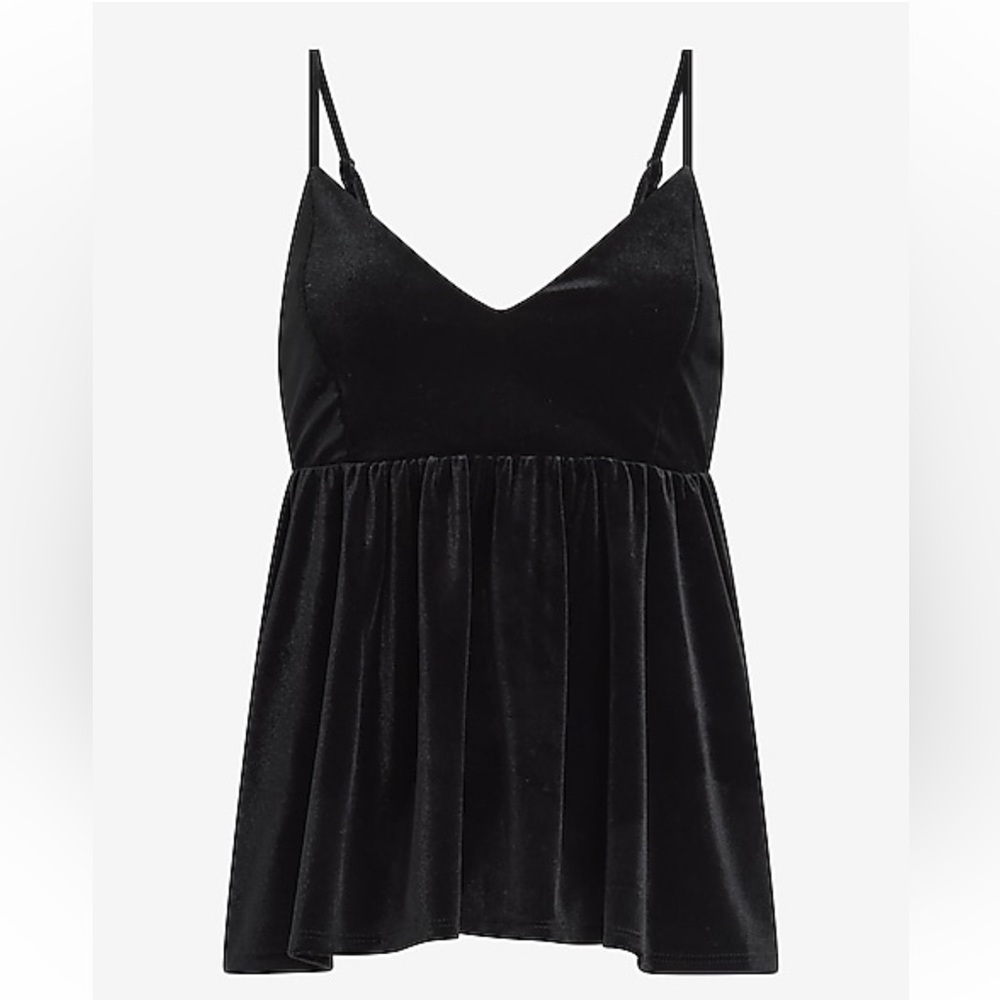 Black Velvet Babydoll Cami